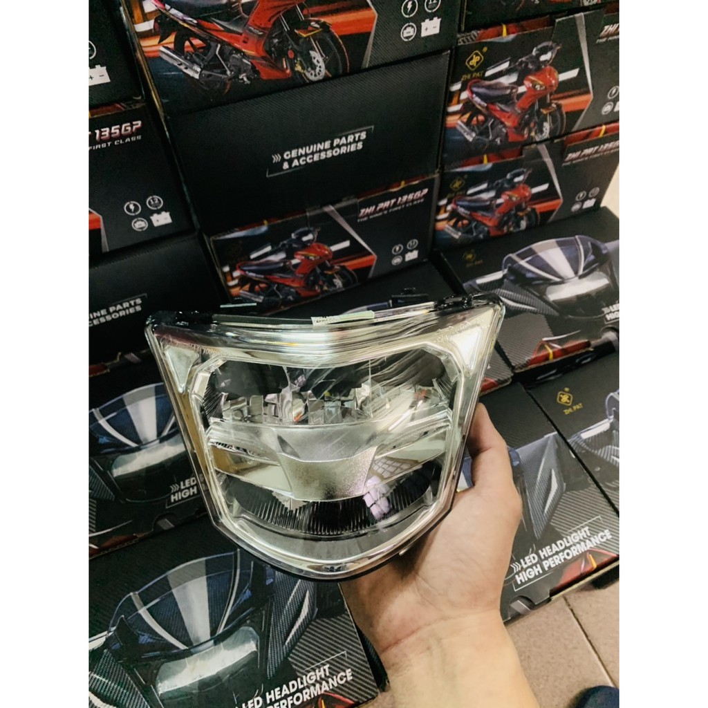 Chóa đèn màu khói zipat ex2010 full combo màu đen mẫu mới nhé