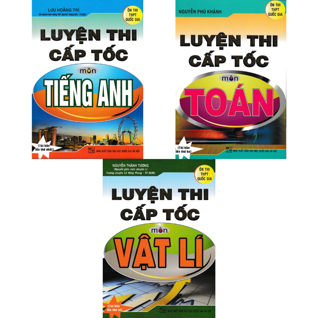 Sách - Luyện Thi Cấp Tốc Môn Toán , Vật Lí , Anh Văn