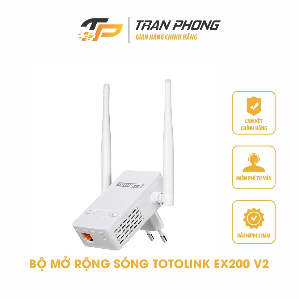 Bộ mở rộng sóng WiFi TOTOLINK EX200 V2 có chế độ AP Mode - Hàng Chính Hãng