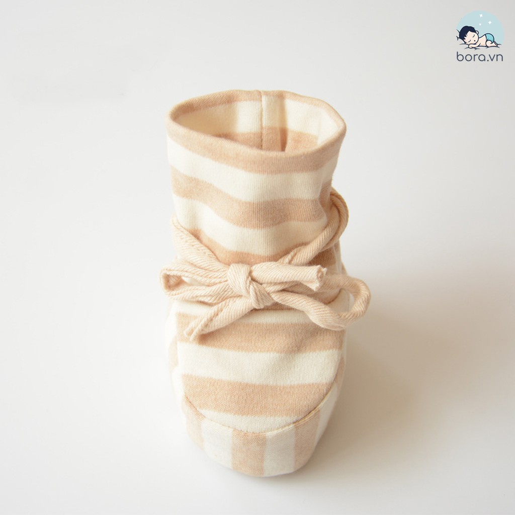 Bao chân cotton hữu cơ giữ ấm cho bé sơ sinh