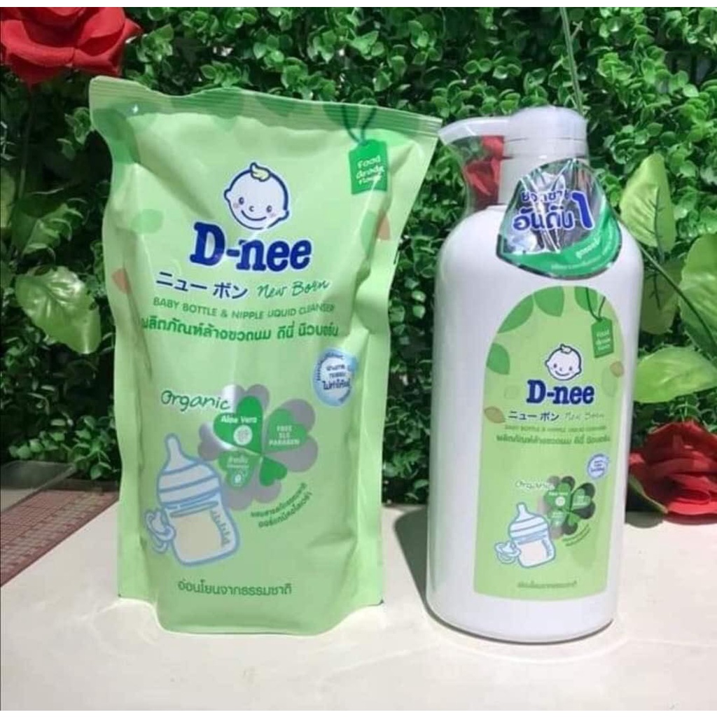 Nước rửa bình sữa DNEE organic trà xanh 600ml