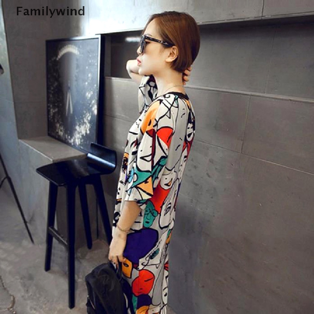 Đầm Ngủ Dáng Rộng Tay Ngắn In Họa Tiết Phong Cách Boho Thời Trang Mùa Hè Cho Nữ