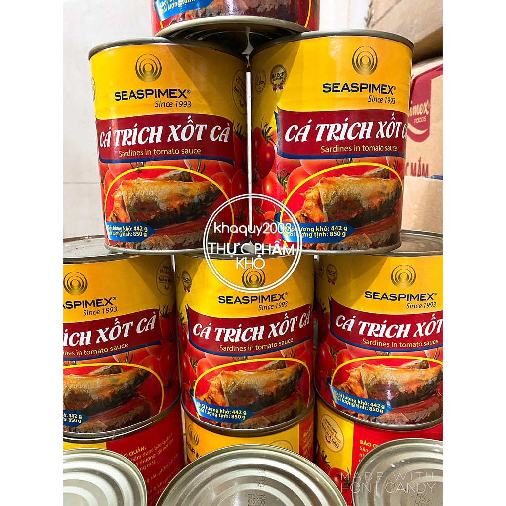 Cá trích sốt cà Seaspimex 820gr