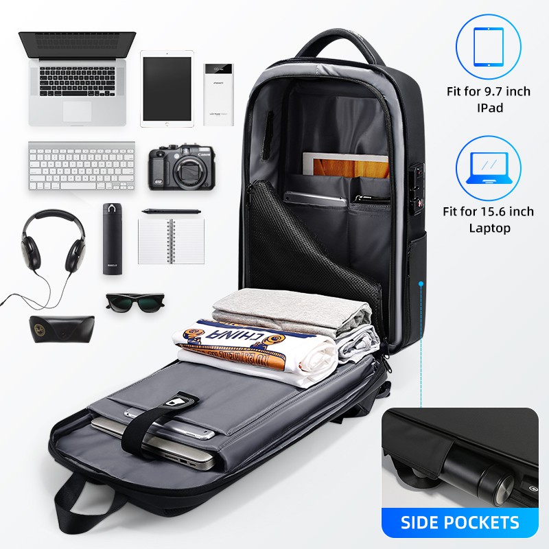 Ba lô đựng máy tính xách tay chống thấm nước/ chống trộm/ có sạc USB/ khóa TSA cho nam