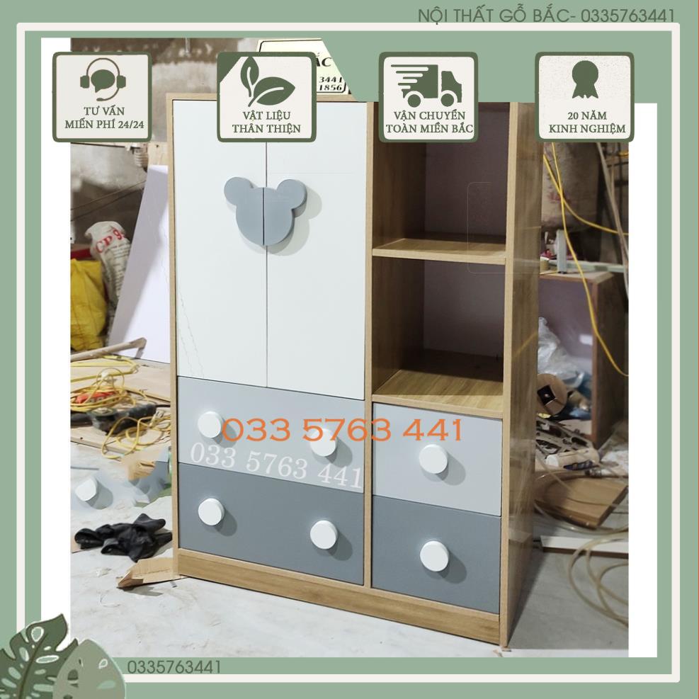 Tủ trẻ em 120x80cm làm từ gỗ MDF phủ melamine nhập khẩu - tủ đựng đồ - tủ quần áo