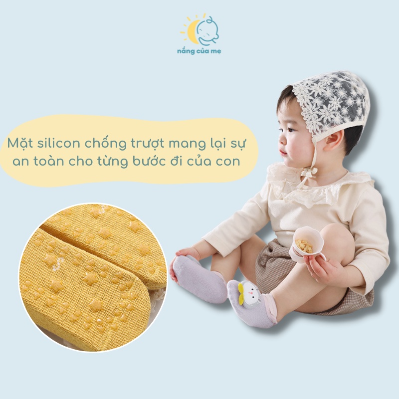 Tất Thú Bông Có Quai Thun Chống Tuột Cao Cấp cho bé từ 6 tháng tới 3 tuổi_Nắng Của Mẹ_ TAPDI