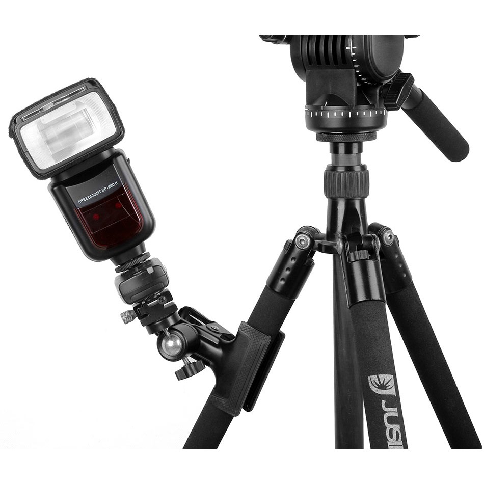 Kẹp nhôm kẹp bàn tripod chân đèn và ball head Q29