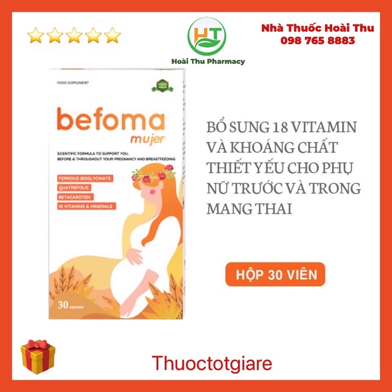 Befoma - Bổ sung Sắt, acid folic và Vitamin khoáng chất cho mẹ bầu