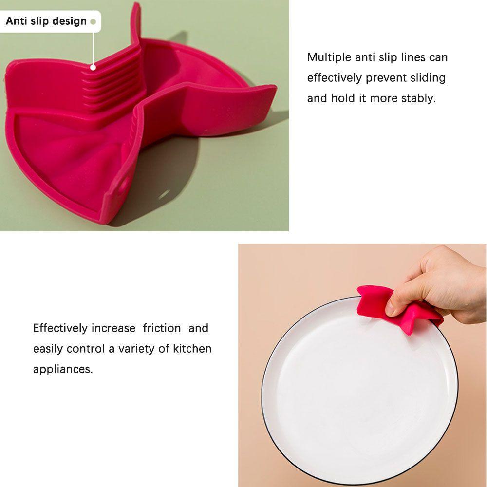 Set 2 Kẹp Nhấc Nồi Cách Nhiệt Chống Trượt Hình Nơ Giá Đỡ