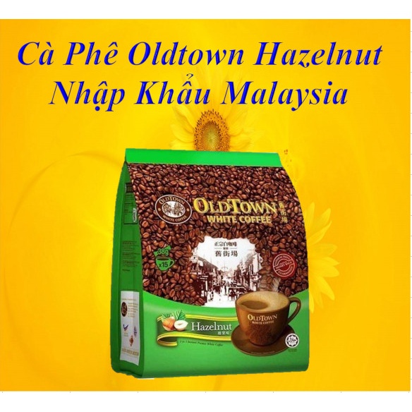 [hàng chính hãng]Cà phê trắng white Coffee OLDTOWN HAZELNUT malaysia(vị hạt dẻ)