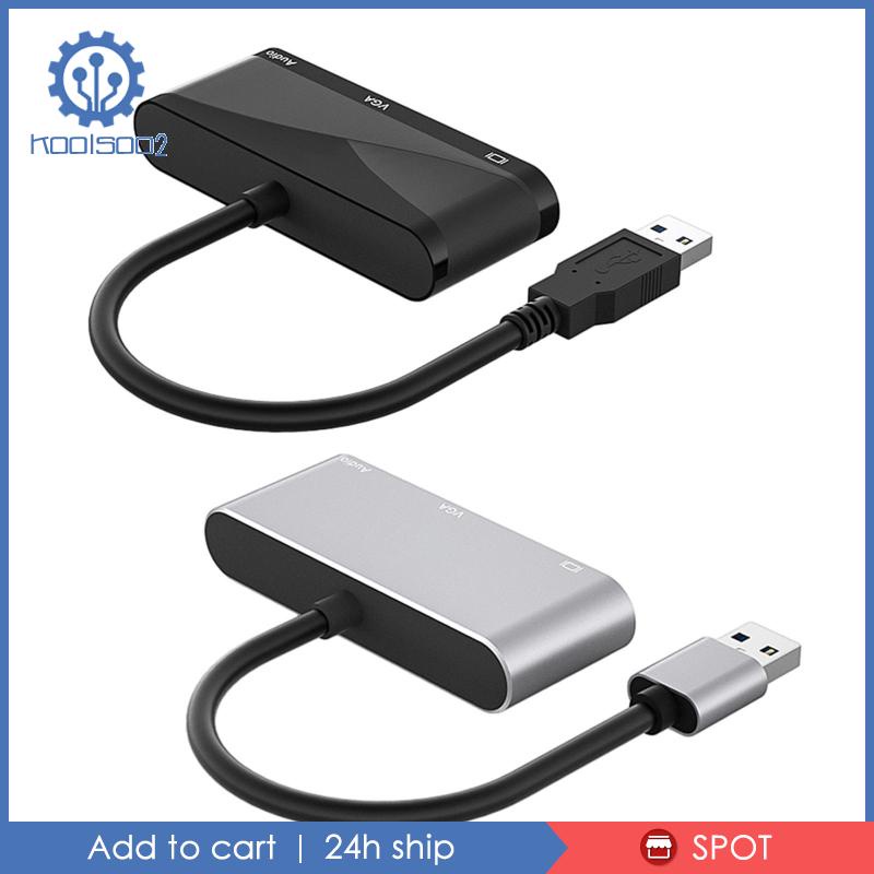 Đầu Chuyển Đổi USB 3.0 Sang HDMI VGA 1080P Koolsoo2 Chuyên Dụng Cho Laptop PC