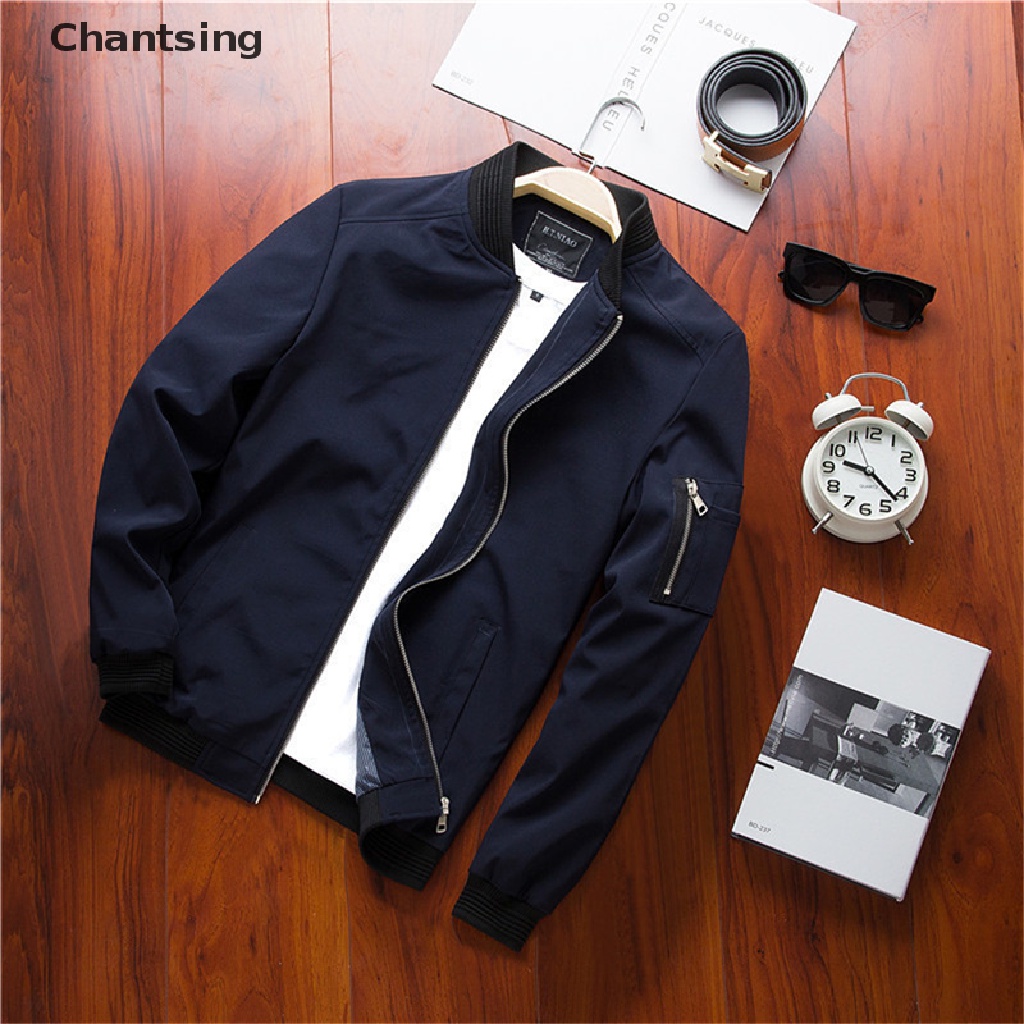 Chantsing Spring Men's Bomber Zipper Jacket Casual Streetwear Hip Hop Slim Fit Pilot Coat Clothing Plus Size Hope you can enjoy your shopping