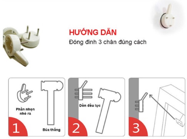 combo 15 đinh ba chân treo đồ | BigBuy360 - bigbuy360.vn