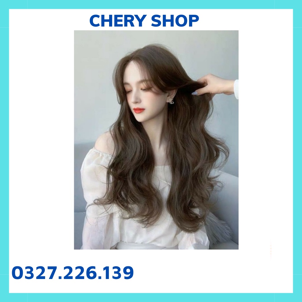 Tóc giả nữ đẹp 💄 FREESHIP 💄 nguyên đầu hai mái bay xoăn dợn sóng mã 1234