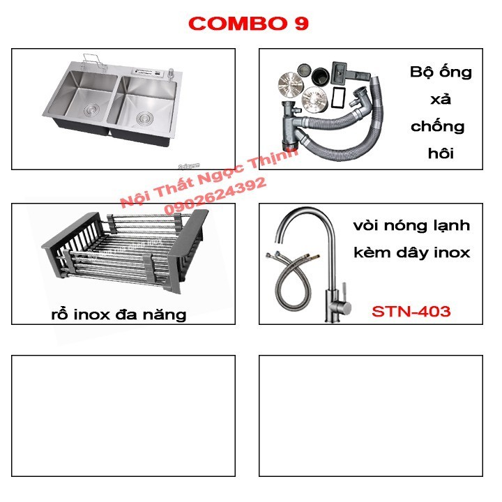 Chậu rửa chén bát đa năng inox sus 304 SENTANO SC-13 8245TD có gác thớt, khay cài dao kéo