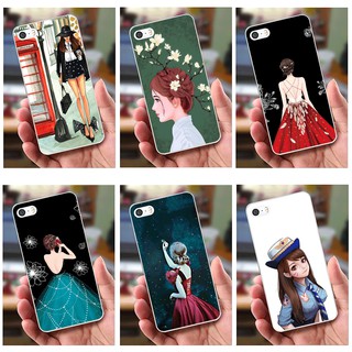 Ốp lưng iPhone 5 / 5S (dẻo viền trắng trong) - Hình Cô Gái Xinh