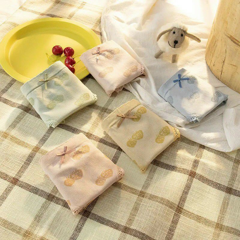Quần lót nữ cotton hình quả dâu CHUNCHUN, quần chíp kháng khuẩn. | BigBuy360 - bigbuy360.vn