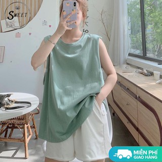 [HÀNG HOT] Bộ thể thao ba lỗ nam nữ BT37 unisex, set đồ tập gym tanktop sát nách dáng rộng phong cách Hàn Quốc,vải mát