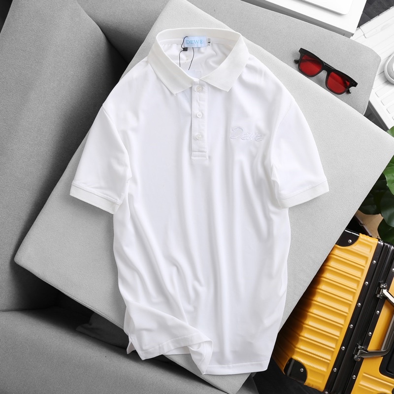 Áo Polo Nam cổ bẻ DEWE basic cộc tay vải cá sấu cotton phong cách trẻ trung chuẩn form nhiều màu