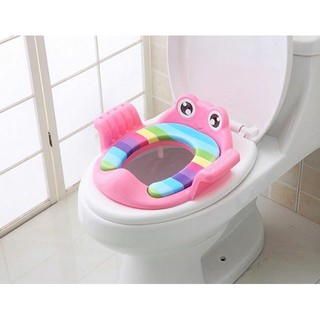 BỆ LÓT THU NHỎ BỒN CẦU HÌNH ẾCH CÓ TAY VỊN CHO BÉ, BỆ TOILET, KỆ BỒN CẦU VỆ SINH CHO BÉ shop huyên anh