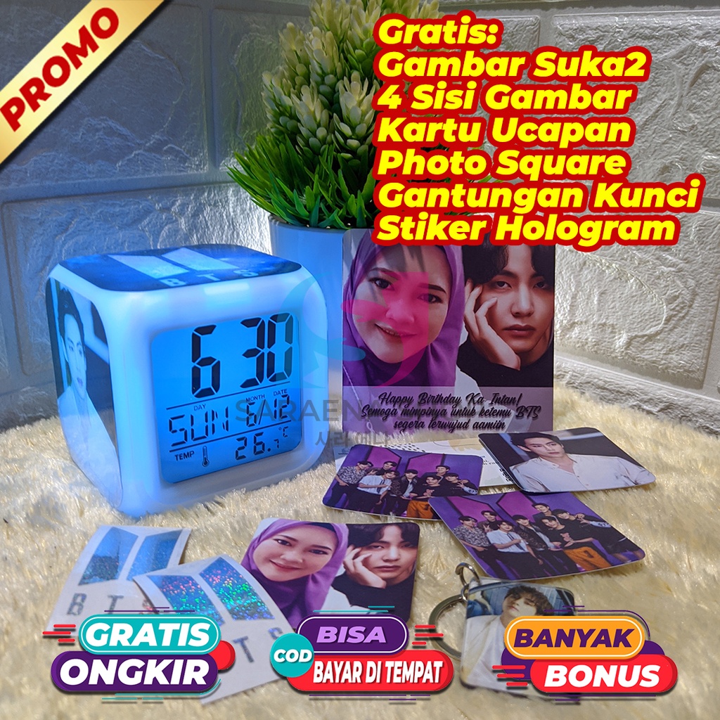 Đồng Hồ Để Bàn Hình Nhóm Nhạc KPOP BTS NCT / BLACKPINK / TWICE