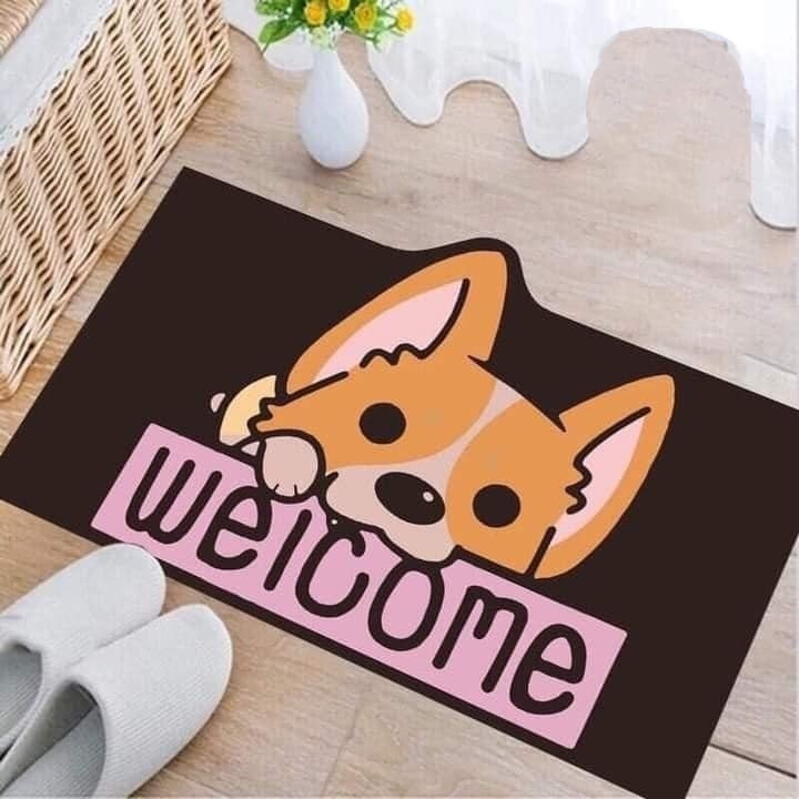 [RẺ VÔ ĐỊCH] Thảm lau chân 3D siêu thấm chống trượt hình thú cute 1 Tấm 40x60cm