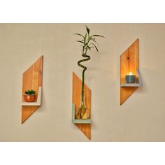 Kệ gỗ treo tường để hoa| Kệ handmade decor trang trí HPKTT 09