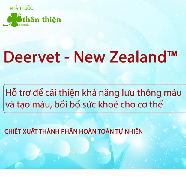 Viên nhung hươu Deervet - Hỗ trợ tăng cường sức khỏe ( 1 lọ 30 viên)