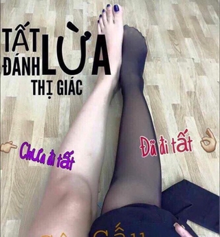 Quần tất 3D đánh lừa thị giác 🌸
