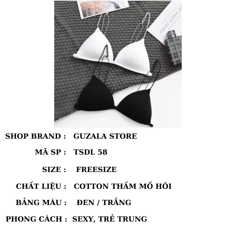 Áo Lót - Áo Ngực Nữ Dây Mảnh Có Nút Cài Trước _ TSDL58