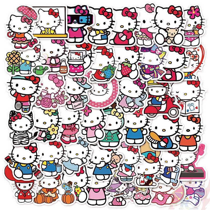 ❉ Hello Kitty Series 04 - Sanrio Stickers ❉ 50Pcs/Set Cartoon Anime DIY Fashion Decals Doodle Stickers