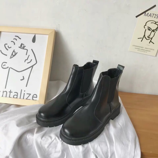 giày boot đen order
