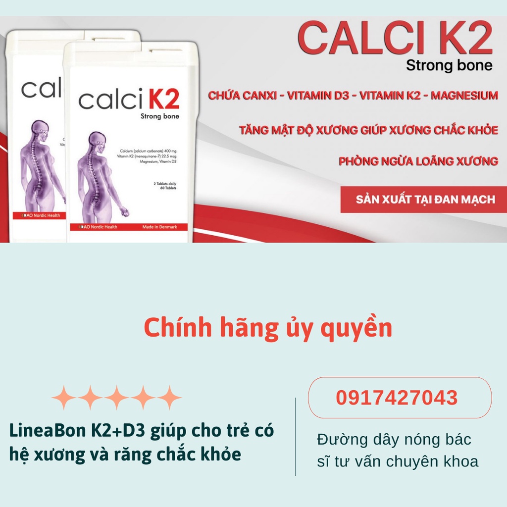 Canxi K2 bổ sung Vitamin và cải thiện tình trạng thiếu calci ✅CHÍNH HÃNG✅ Bác sĩ Thanh Lam