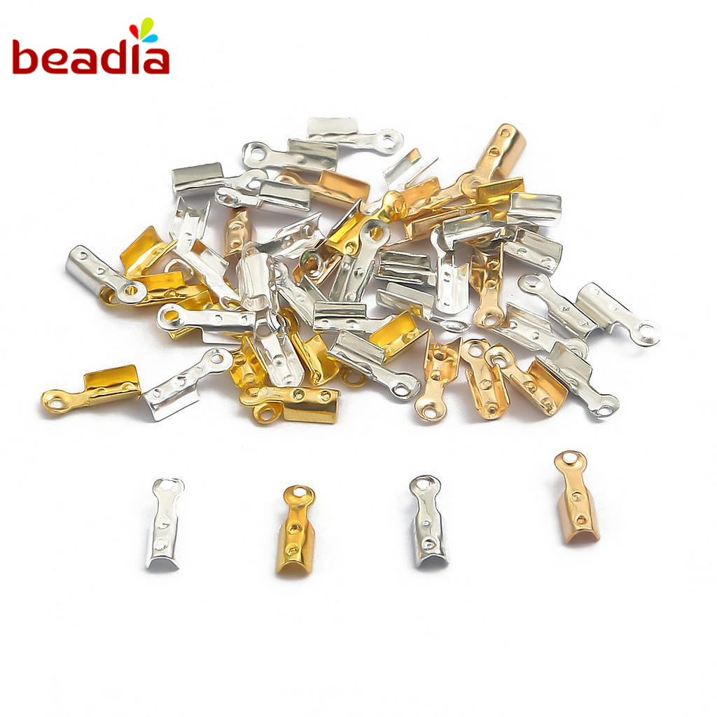 Beadia Phụ Kiện Dây Chuỗi Xích Bằng Da Phối Chuỗi Sắt 2mm Chuyên Dụng