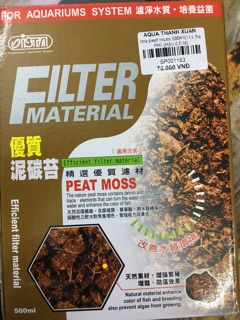 ISTA peat moss - Vật liệu lọc giúp hạ PH bể cá