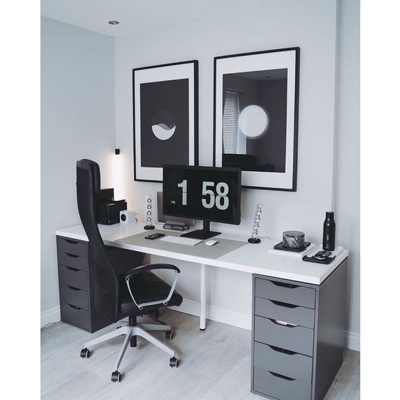 Bàn gaming, bàn làm việc IKEA tối giản, bàn học đơn giản