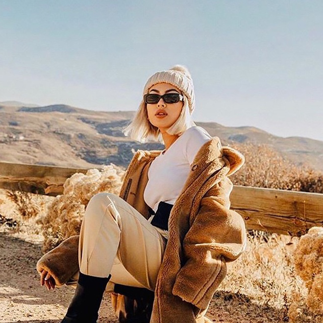 Kính Mát Gọng Oval Màu Đen Phong Cách Vintage Thời Trang Cho Nữ