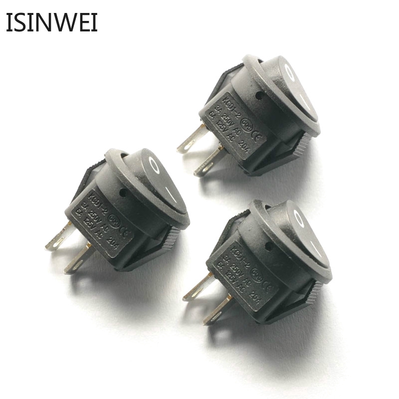 Set 10 Công Tắc Nguồn 2 Chấu 3A / 250V 6A / 125V KCD1-204 16.5mm