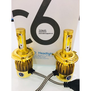 Đèn led pha c6 chân h4 gắn nhiều loại xe