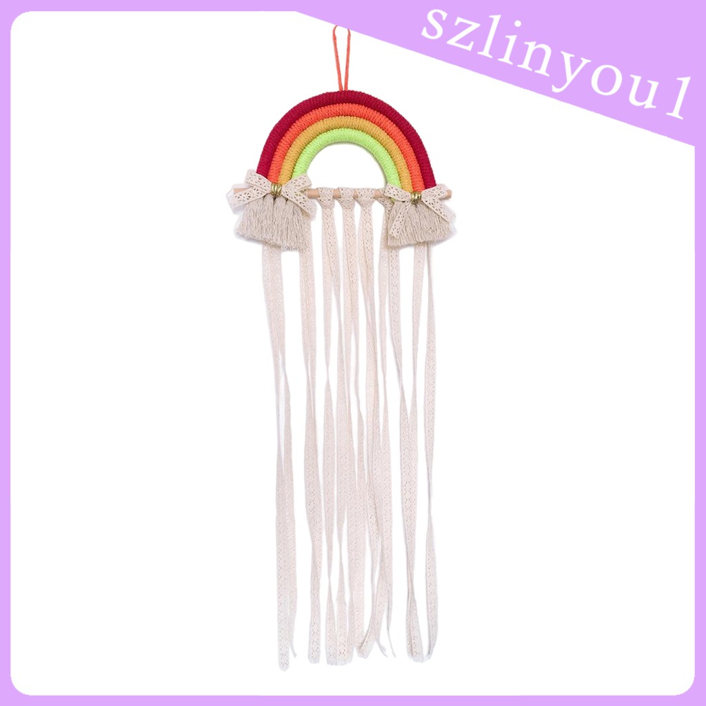 Girls Hair Clips Holder Knitted Hanging Decor Sofa Fj A01