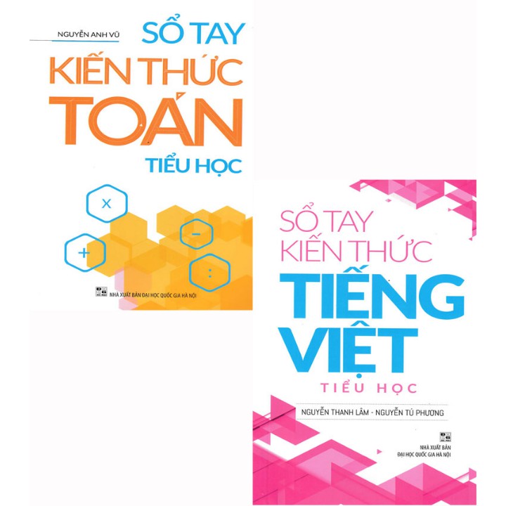 Sách - Combo Sổ tay kiến thức Tiếng Việt tiểu học + Sổ tay kiến thức Toán tiểu học (bộ 2 cuốn)