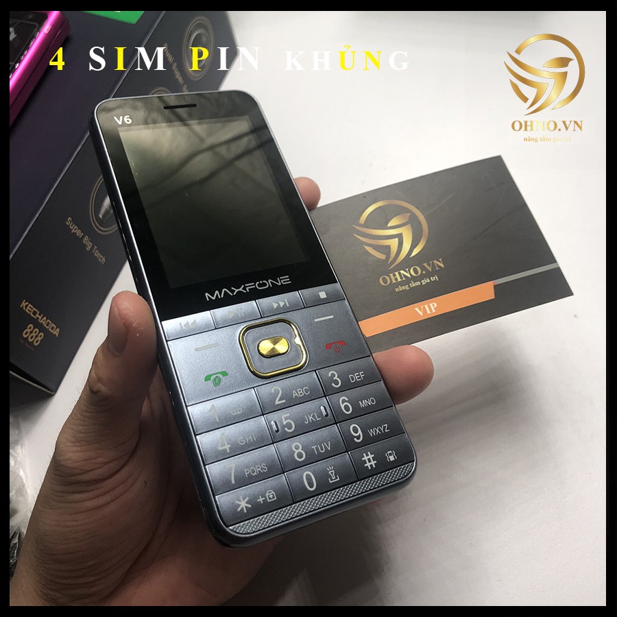 Điện Thoại 4 Sim 4 Sóng MAXFONE V6 Điện Thoại Bàn Phím Đập Đá Pin Trâu Khủng - OHNO Việt Nam