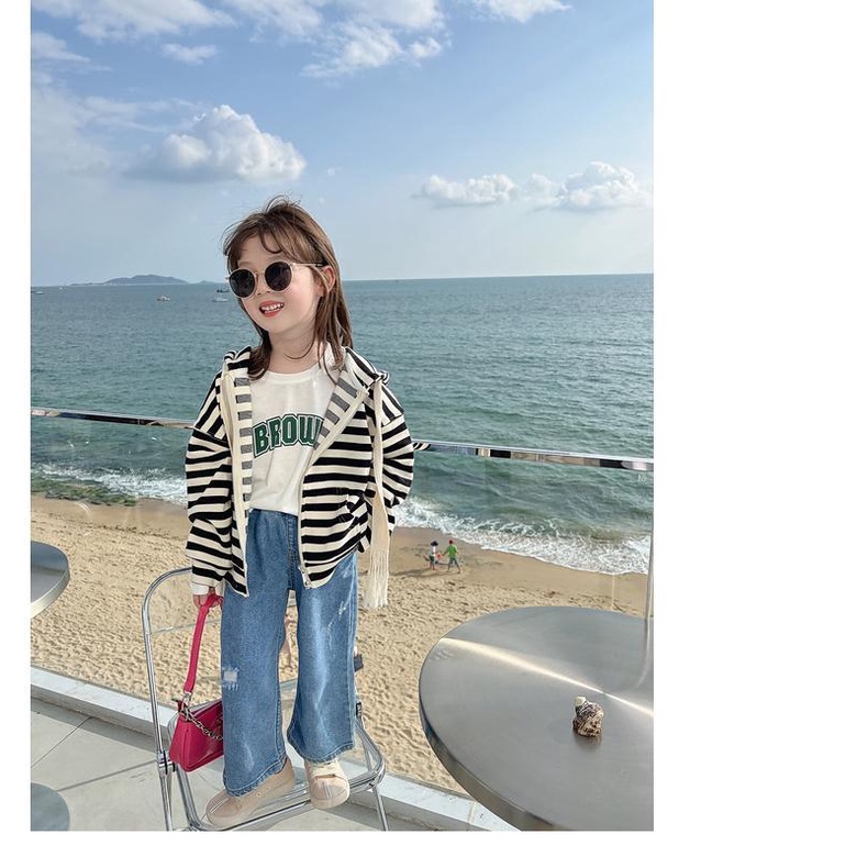 Áo Khoác Cardigan Có Mũ Trùm Thời Trang Xuân Thu 2022 Mới Mẻ Cho Bé Gái