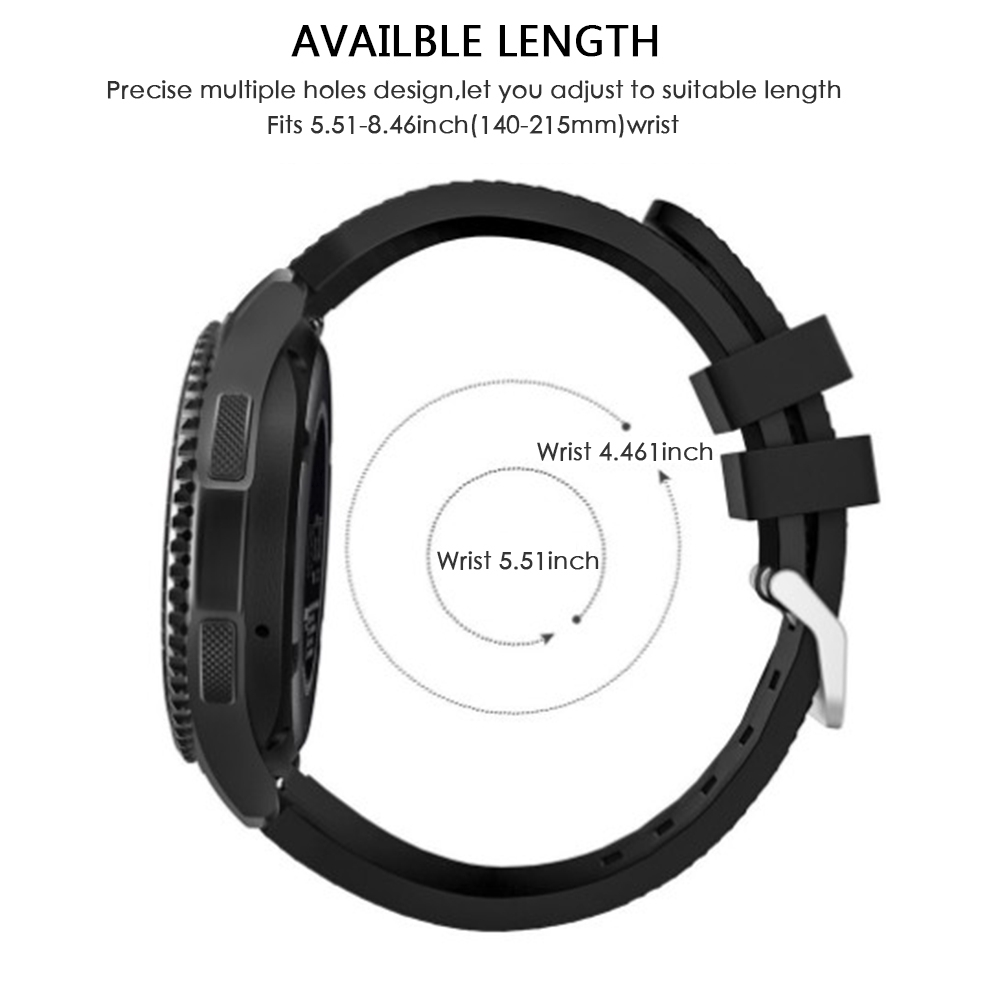 Dây silicone nhiều màu cho đồng hồ đeo tay thông minh Samsung Gear S3 Frontier