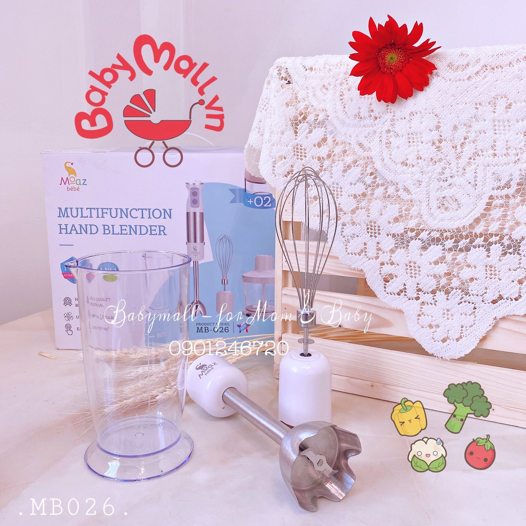 Máy xay cầm tay đa chức năng Moazbebe MB026