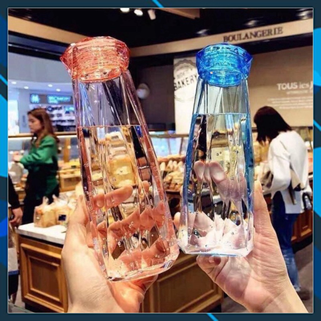 Bình nước thuỷ tinh kim cương ( hàng có sẵn ) shop Huyền Anh