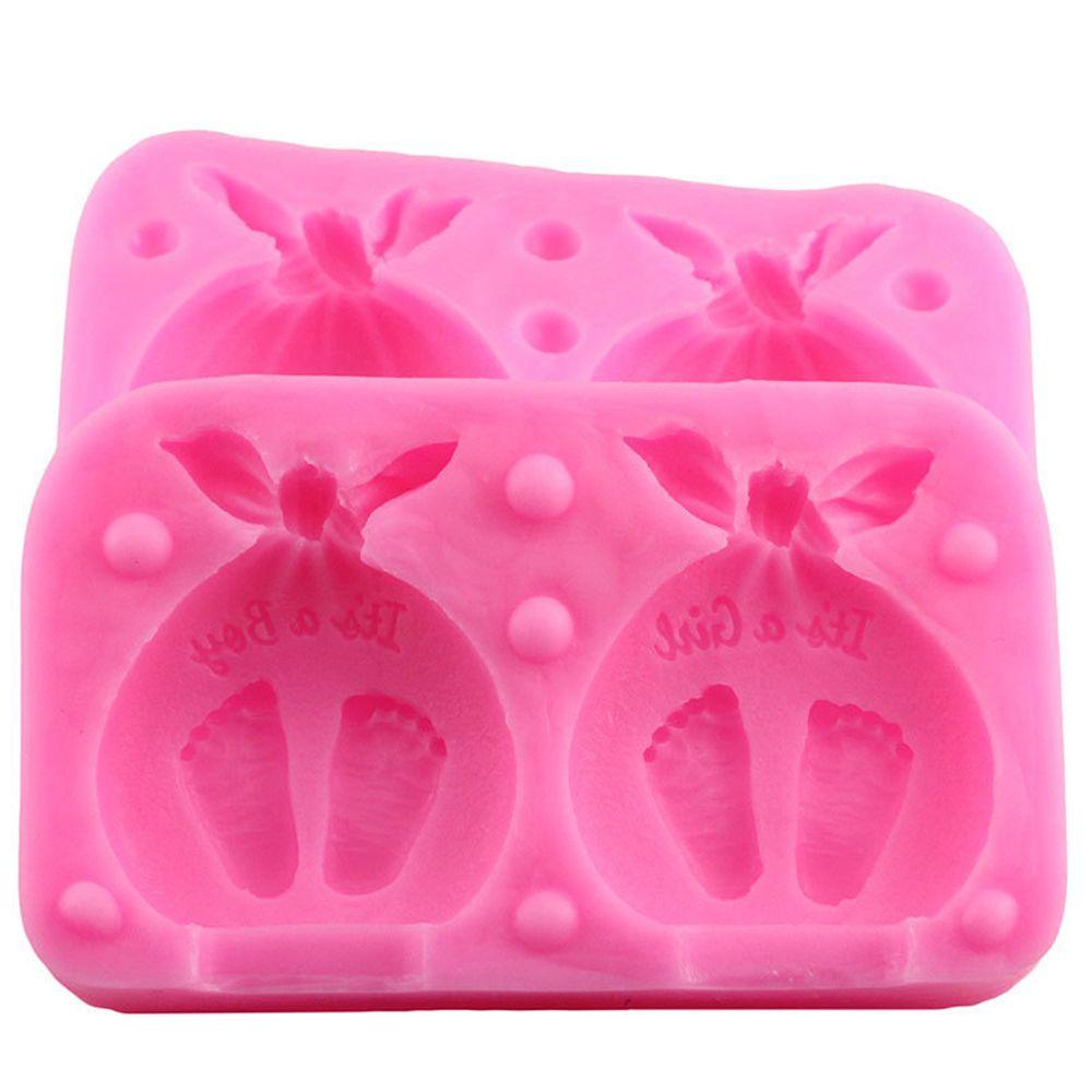 LANSEL Khuôn Silicone Làm Xà Phòng Thủ Công Hình Bàn Chân Em Bé