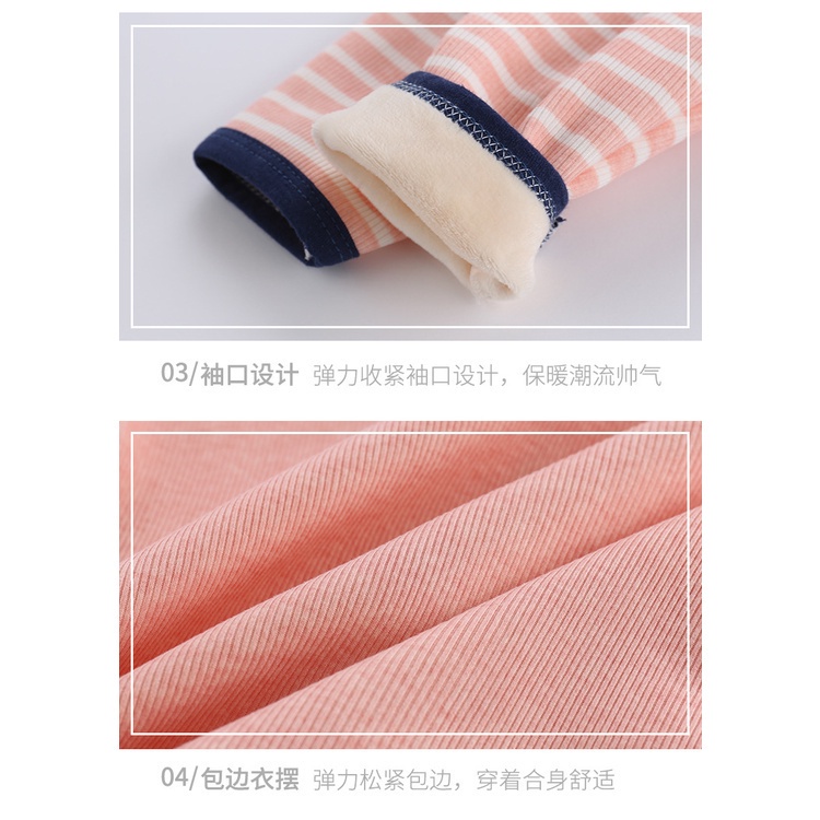 Áo khoác cardigan tay dài vải nhung 65-115cm thời trang thu đông cho bé