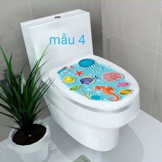 Decal dán toilet không thấm nước nhiều mẫu