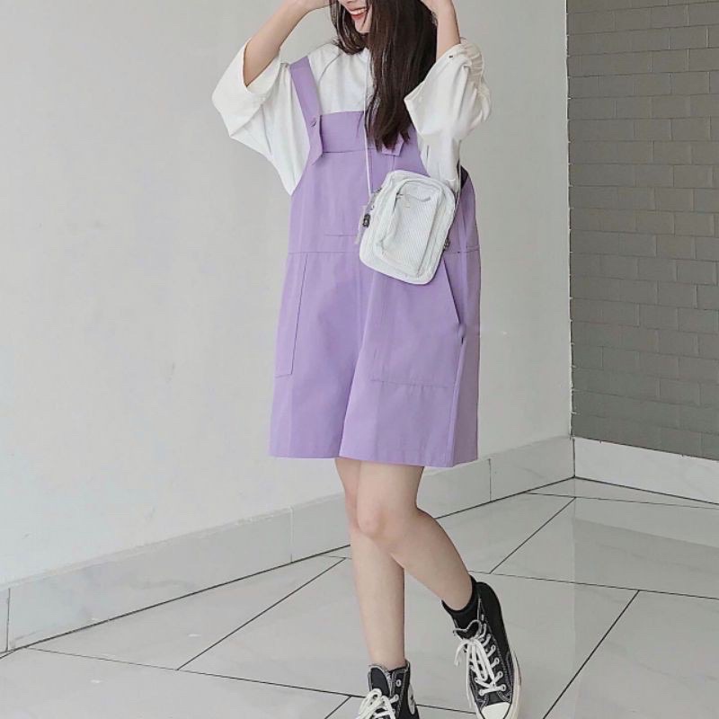 Sét Bộ Quần Yếm Kaki + Áo Phông, Sét Đồ Đi Chơi
